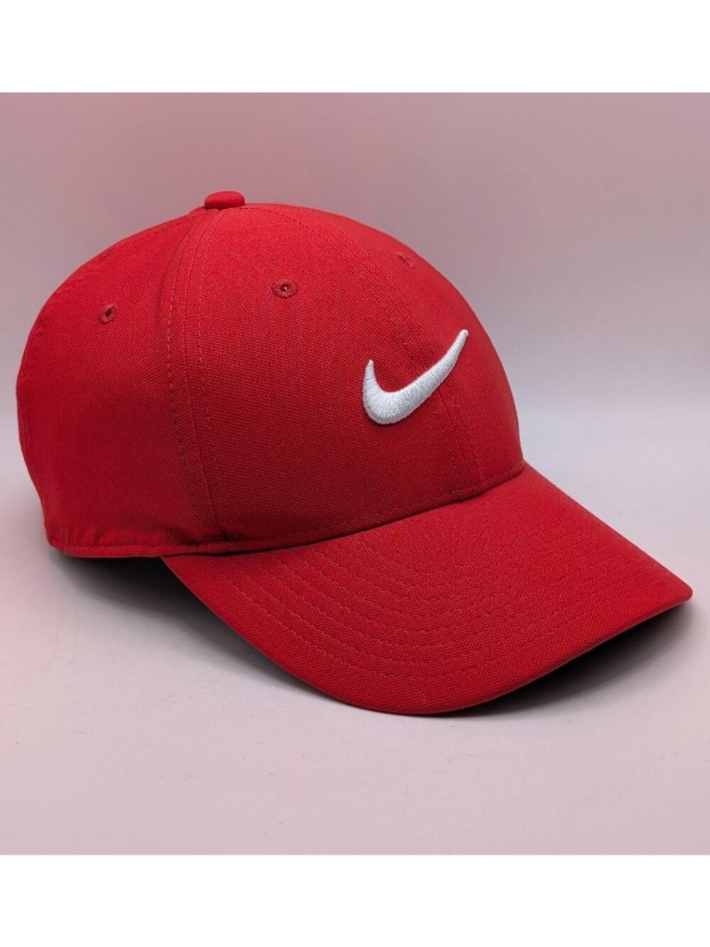 Nike Club Cap Red Dri-Fit S/M Adjustable Baseball Hat Adult Strap Back Swoosh